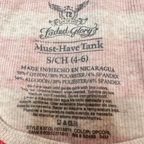 Vintage Striped Pink Must Have Layering Tank True To Size Size S Faded Glory - Picture 5 of 5